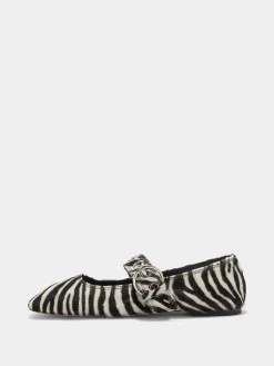 New Aeyde Uma Eyelet Ponyhair Mary-Janes Creamy Ponyhair