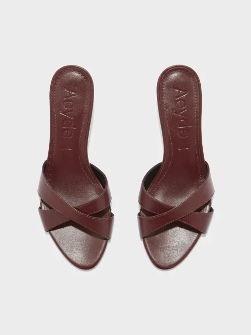 Fashion Aeyde Vero Leather Mules Port Nappa
