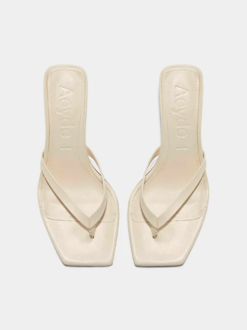 Best Aeyde Wilma Leather Thong Sandals Creamy Nappa