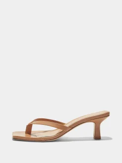 Fashion Aeyde Wilma Leather Thong Sandals Hazelnut Nappa